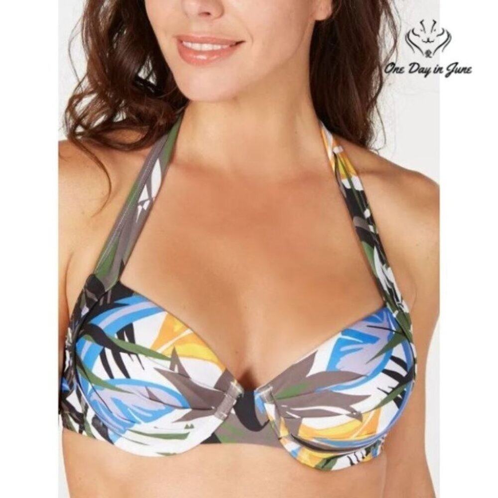 Calvin Klein Printed Underwire Bikini Top Size S